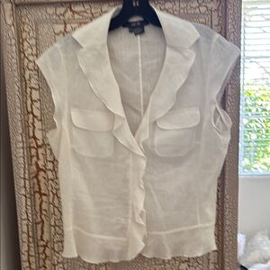 White Sleeveless Top